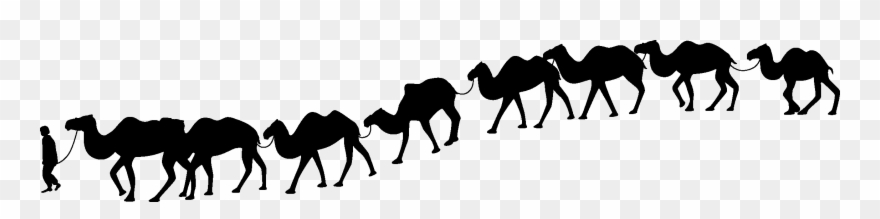 Desert Silhouette Png Banner Transparent Stock - Camel Silhouette Png Clipart