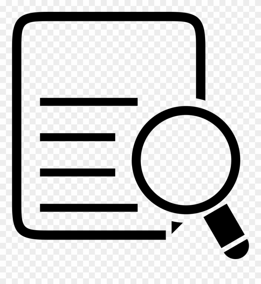 List Searching Variant Comments - Magnifying Glass Icon List Clipart