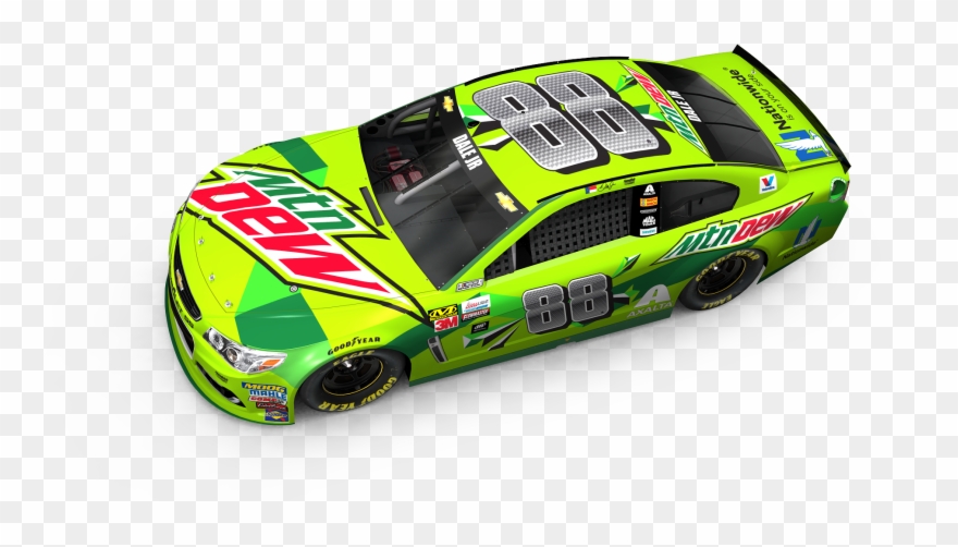 Nascar Vector Dale Jr Wallpaper Png Transparent Library - Mountain Dew Race Car Clipart