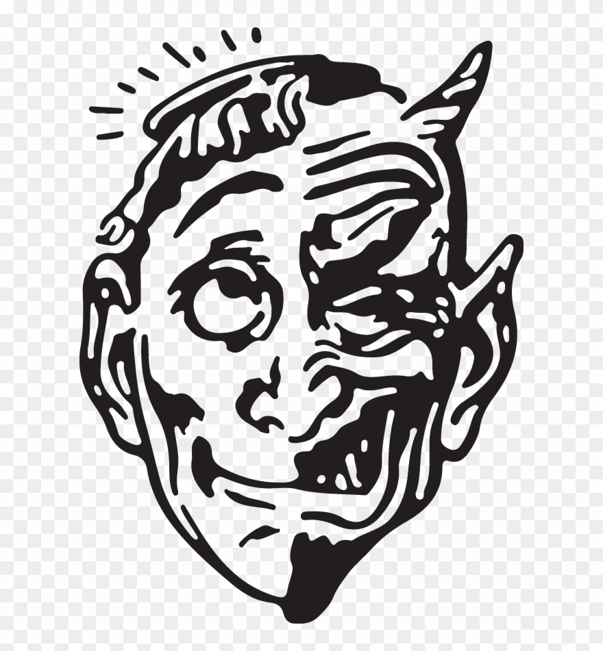 Monster Oldcuts S Tattoo, Vectors, Dc Comics, Clip - Kitsch-vintager Monster-engel Und Teufel-mann Kaffeetasse - Png Download