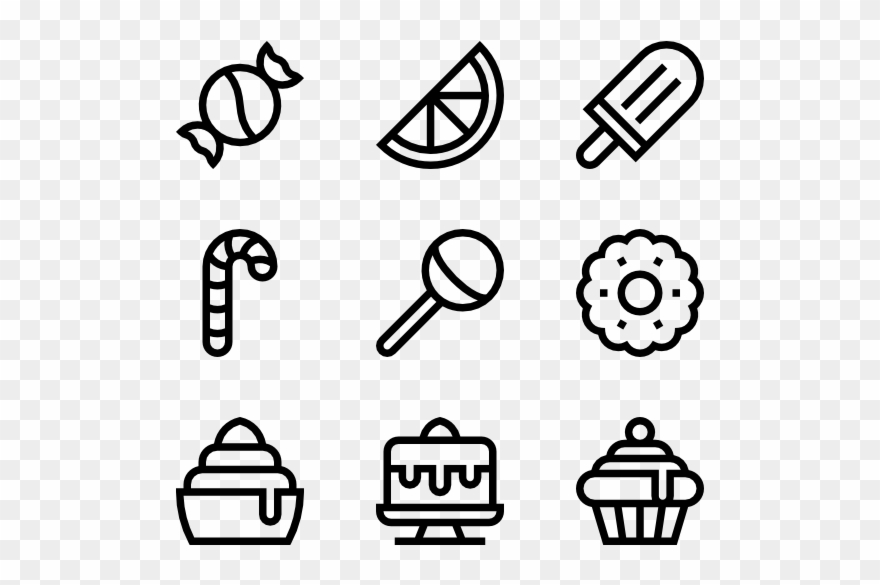 Desserts And Candies - Contact Icons Clipart