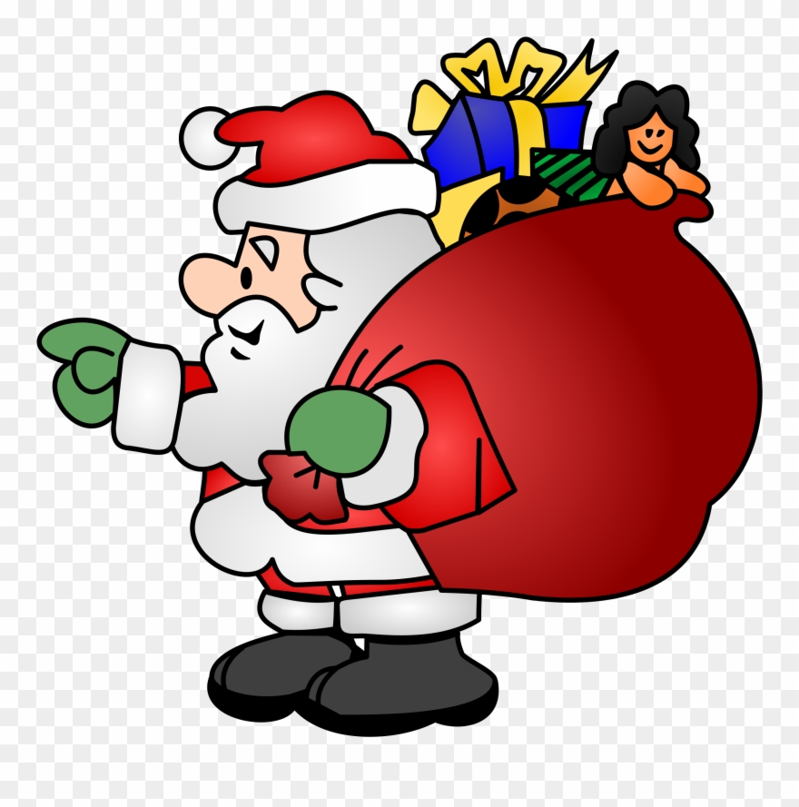 Big Image - Santa Claus With Sack Clipart