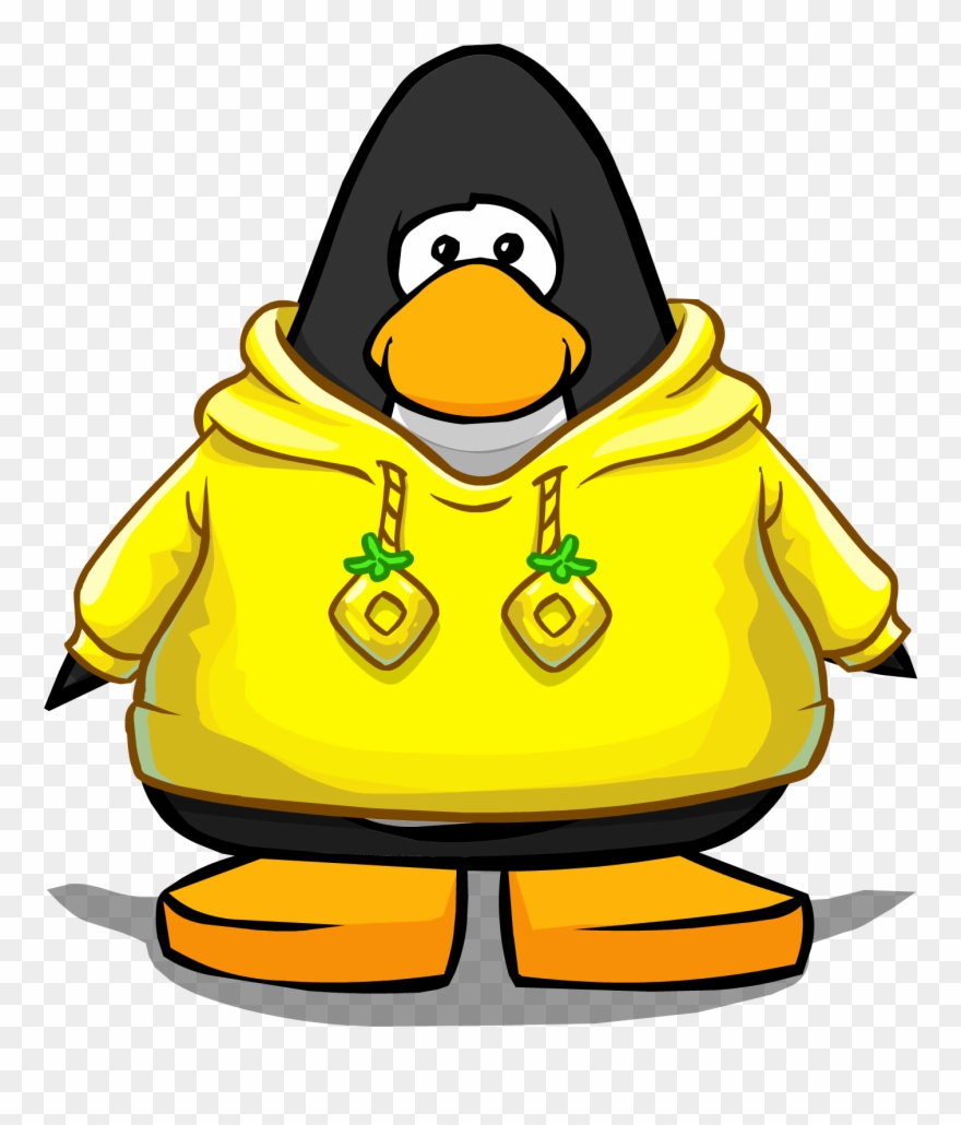 Yellow O'berry Hoodie On A Player Card - Club Penguin Clipart