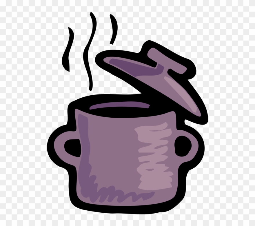 Vector Illustration Of Kitchen Kitchenware Cooking - Boiling Pot Clipart