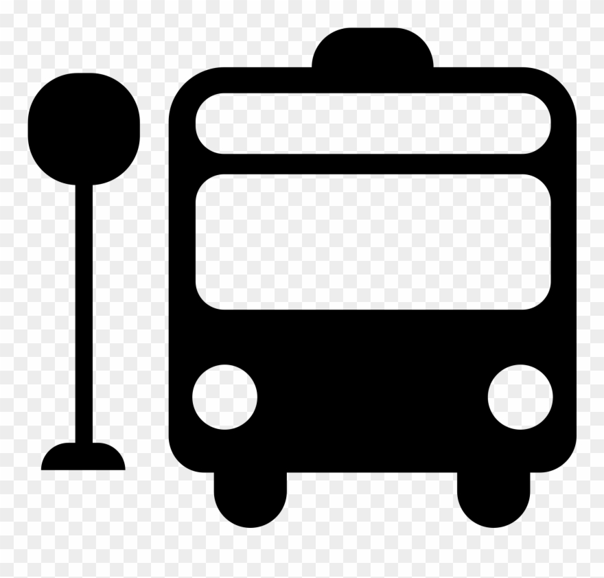 Bus Clipart Shop Of Cliparts - Bus Stop Sign Clipart - Png Download