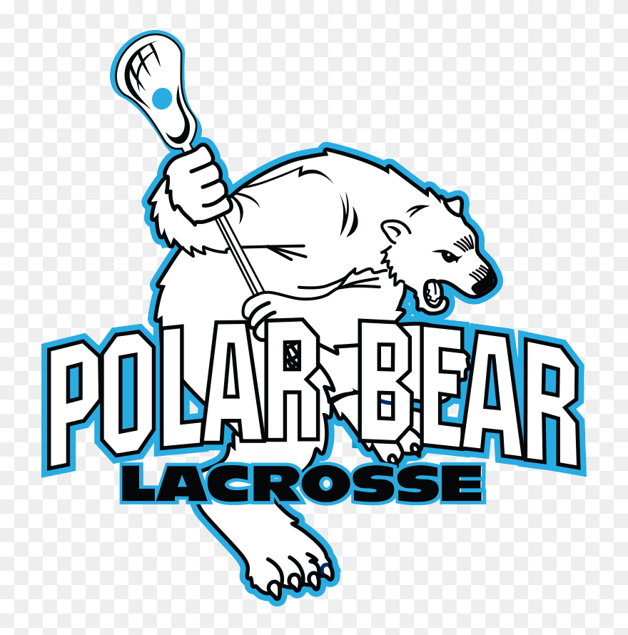 2017-18 Marks Polar Bear Lacrosse 15th Season - Bear With Lacrosse Stick Clipart