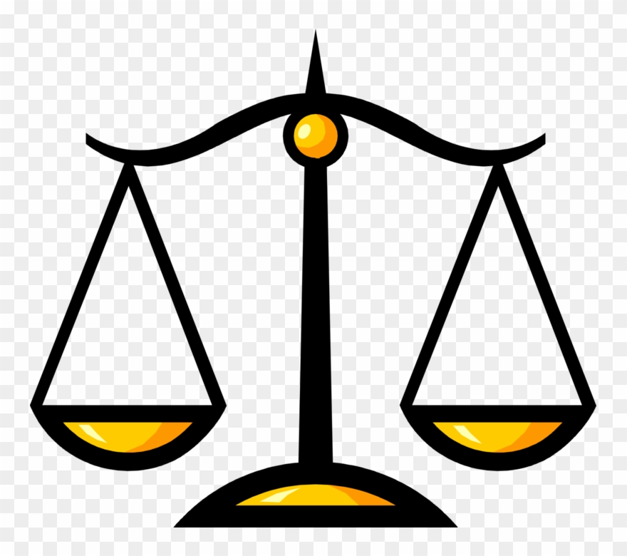 Balance Scale Measures Weight Image Illustration Of - Rule Of Law Clipart