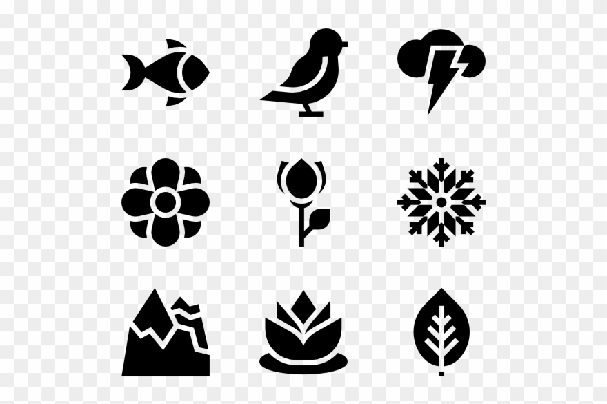 Nature - Camping Icons Clipart
