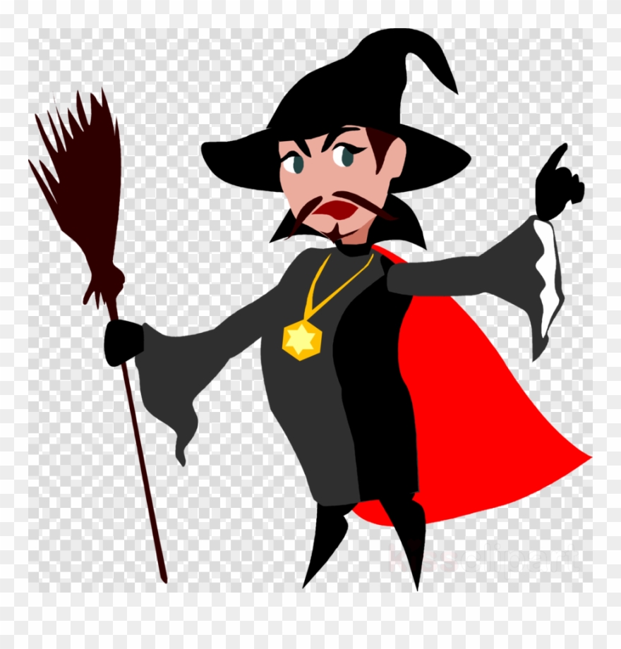 Clipart Resolution 2406*2400 - Witch With Broomstick - Png Download