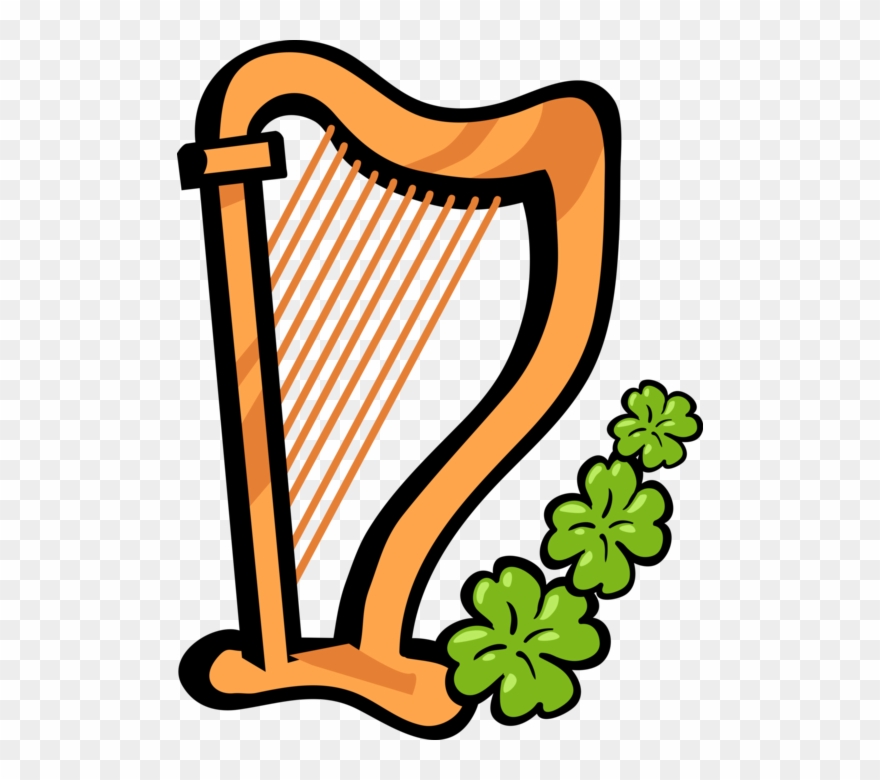 Vector Illustration Of St Patrick's Day Clàrsach Gaelic - Clip Art - Png Download