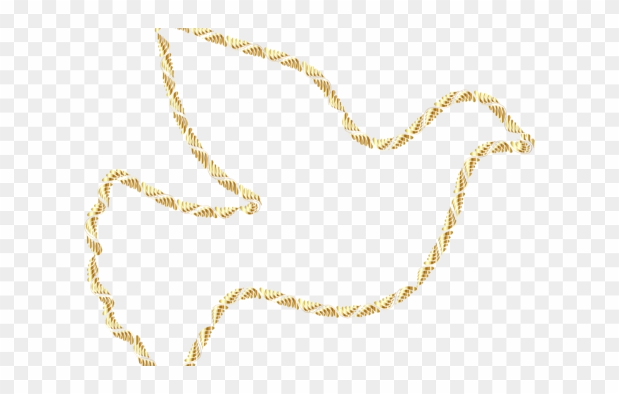 Gold Clipart Dove - Transparent Gold Dove Png
