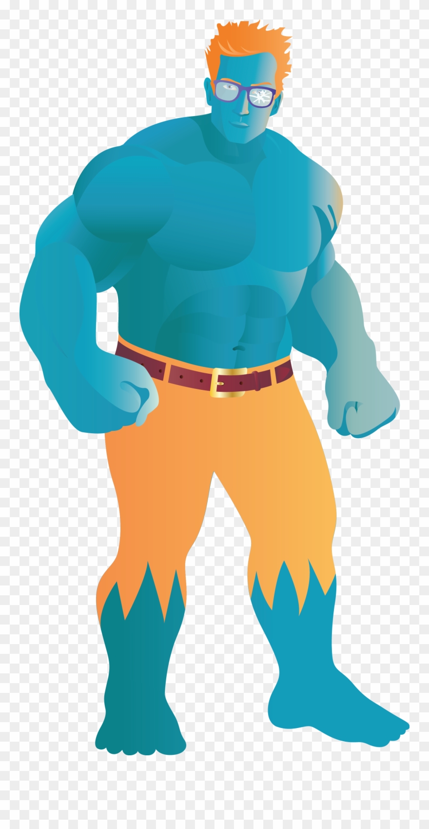 The Superhero Lawyer Turns Into The Hulk On The “dark” - Cartoon Clipart