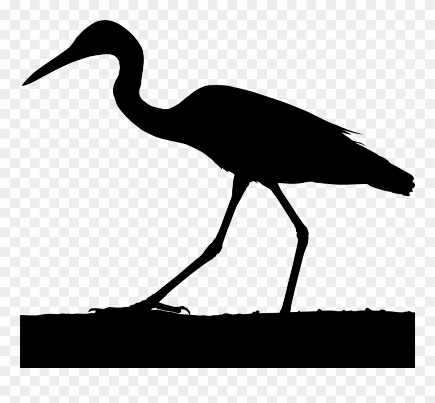 Blue Silhouette At Getdrawings - Grey Crane Bird Silhouette Clipart