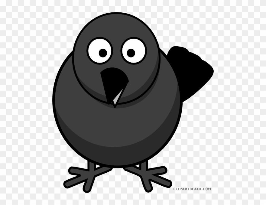 Black And White Crow Animal Free Black White Clipart - Turkey Clip Art - Png Download