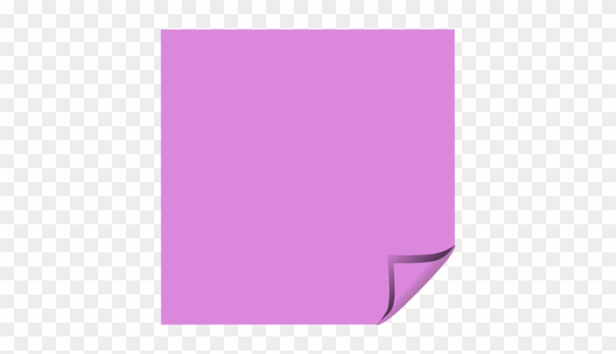 Sticky Note Purple Folded Corner - Flag Clipart