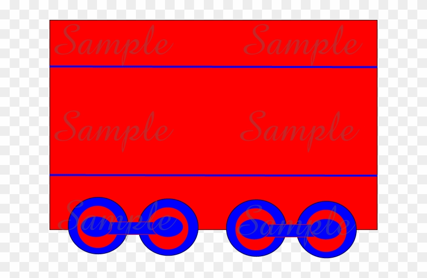 Clip Art Blue/red Train Car Graphic - Circle - Png Download