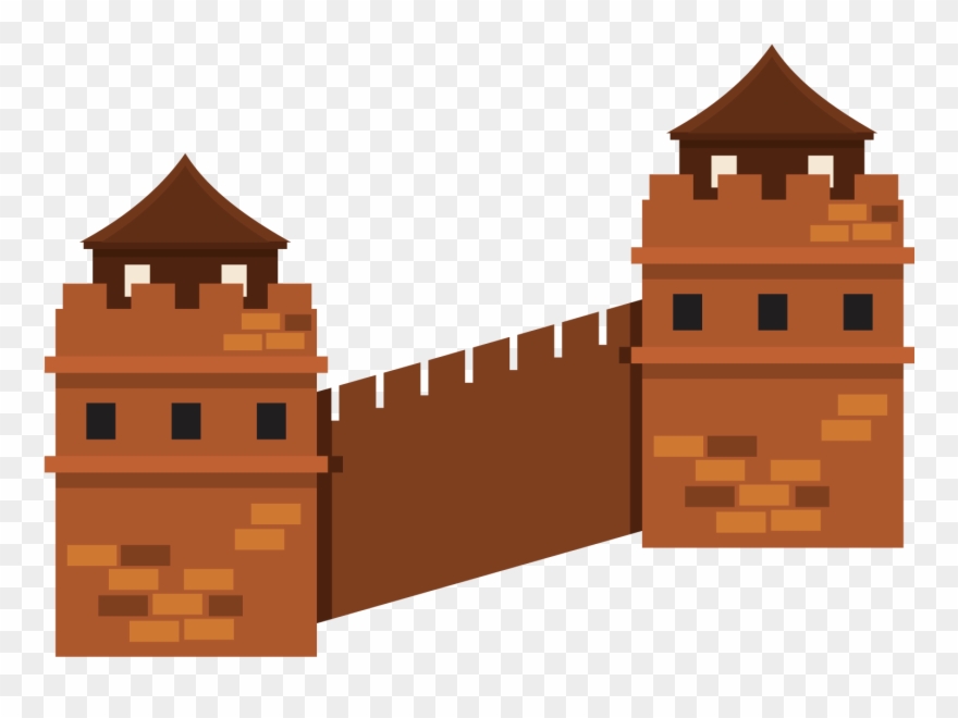 Great Wall Of China - Great Wall Of China Illustration Clipart
