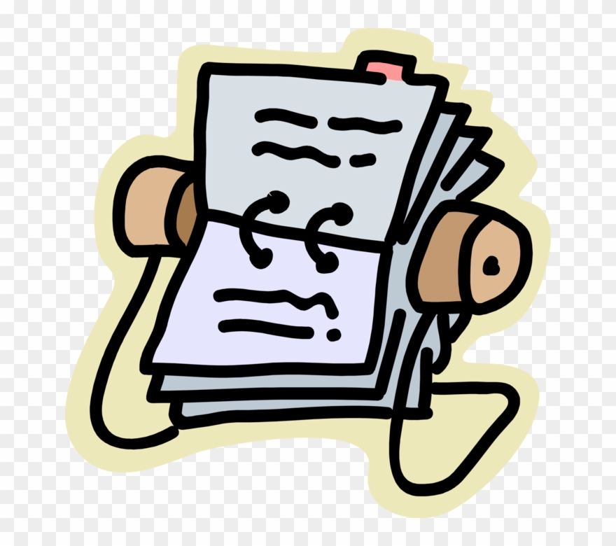 Vector Illustration Of Rolodex Rotating File Device Clipart