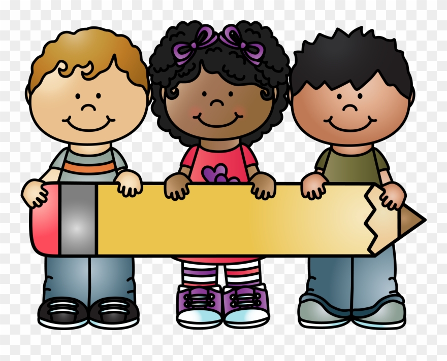 Kids Holding Pencil Whimsyclips - Student Holding A Pencil Clip Art - Png Download