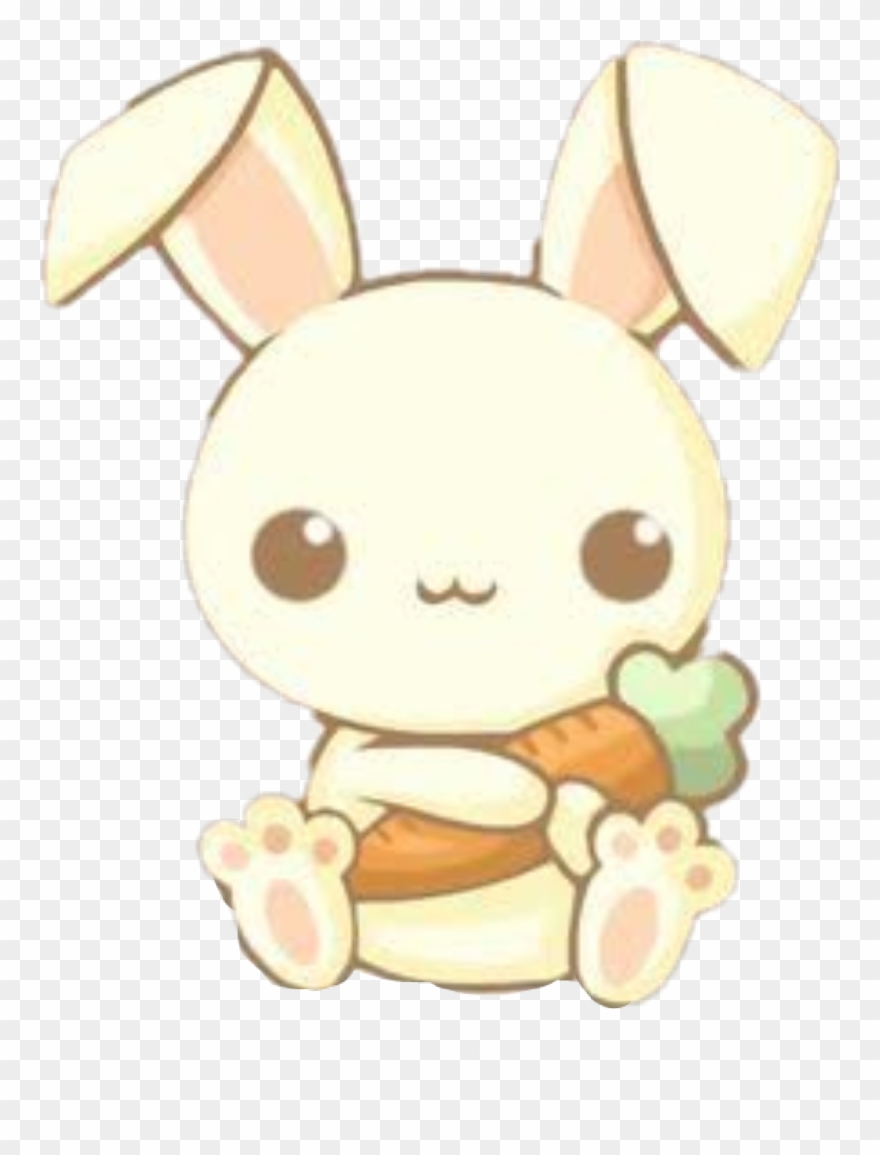 Report Abuse - Bunny Holding A Carrot Clipart
