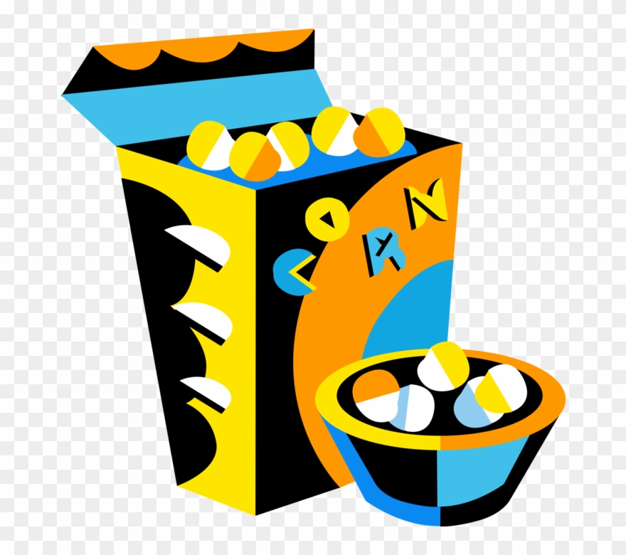 Vector Illustration Of Popping Corn Popcorn Snack Food - Popping Corn/popcorn Clipart