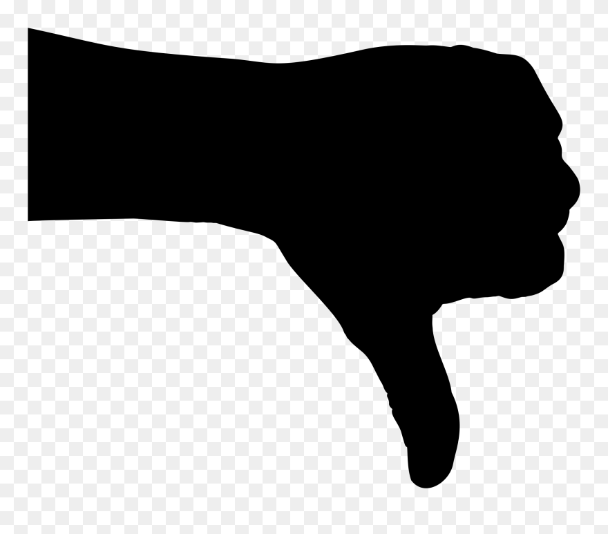 Thumb Signal World Computer Icons Gesture - Thumbs Down Silhouette Clipart