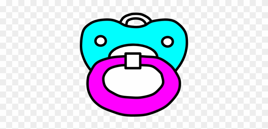 Pacifier, Binky, Bright Blue, Violet - Blue Clipart