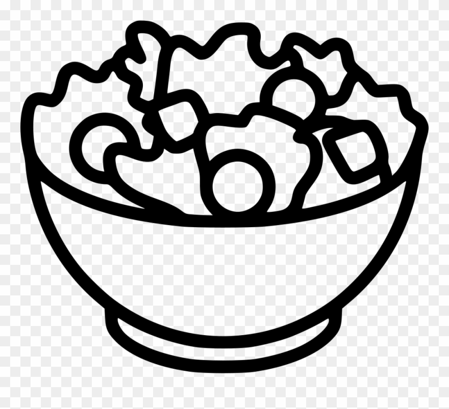 Free Download Png Icon Free Download Onlinewebfonts - Black And White Salad Clip Art Transparent Png