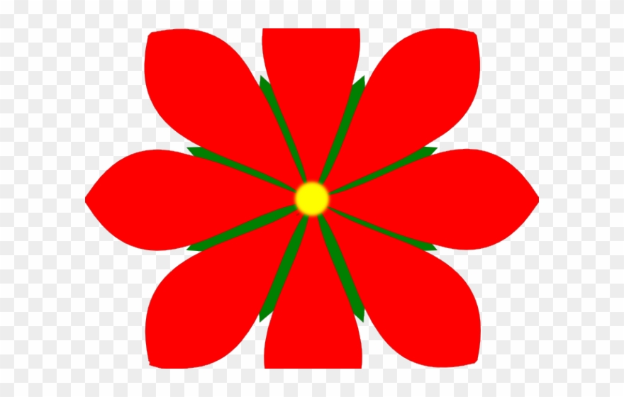 Petal Clipart Flower Silhouette - 8 Petals Flower Clip Art - Png Download