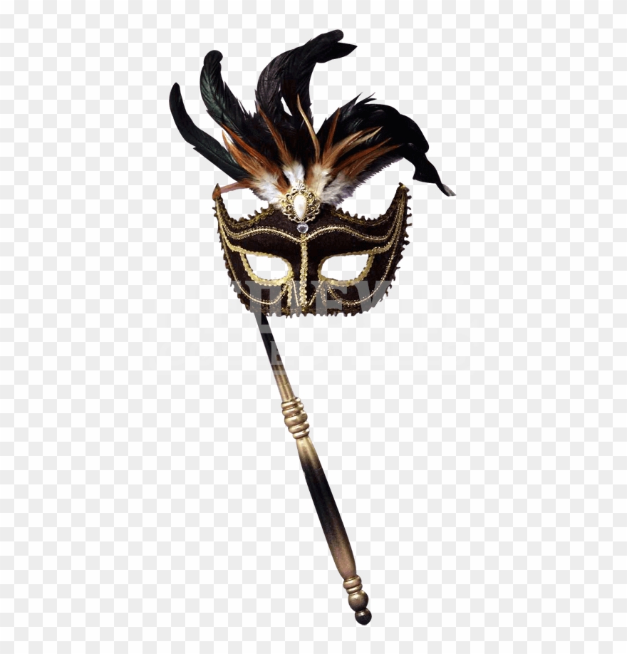 Masquerade Mask Transparent Png Image Royalty Free - Masquerade Mask With Pole Clipart