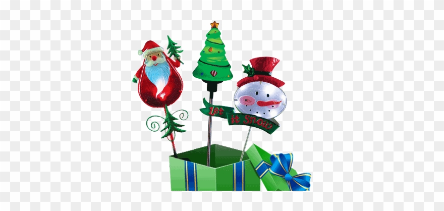 Christmas Solar Garden Stakes - Christmas Tree Clipart