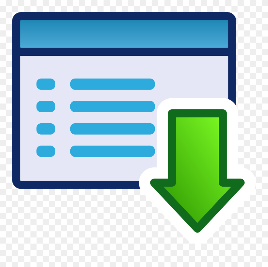 Free Vector Green Menu Icon Set Down Clip Art - Computer Menu Clipart - Png Download