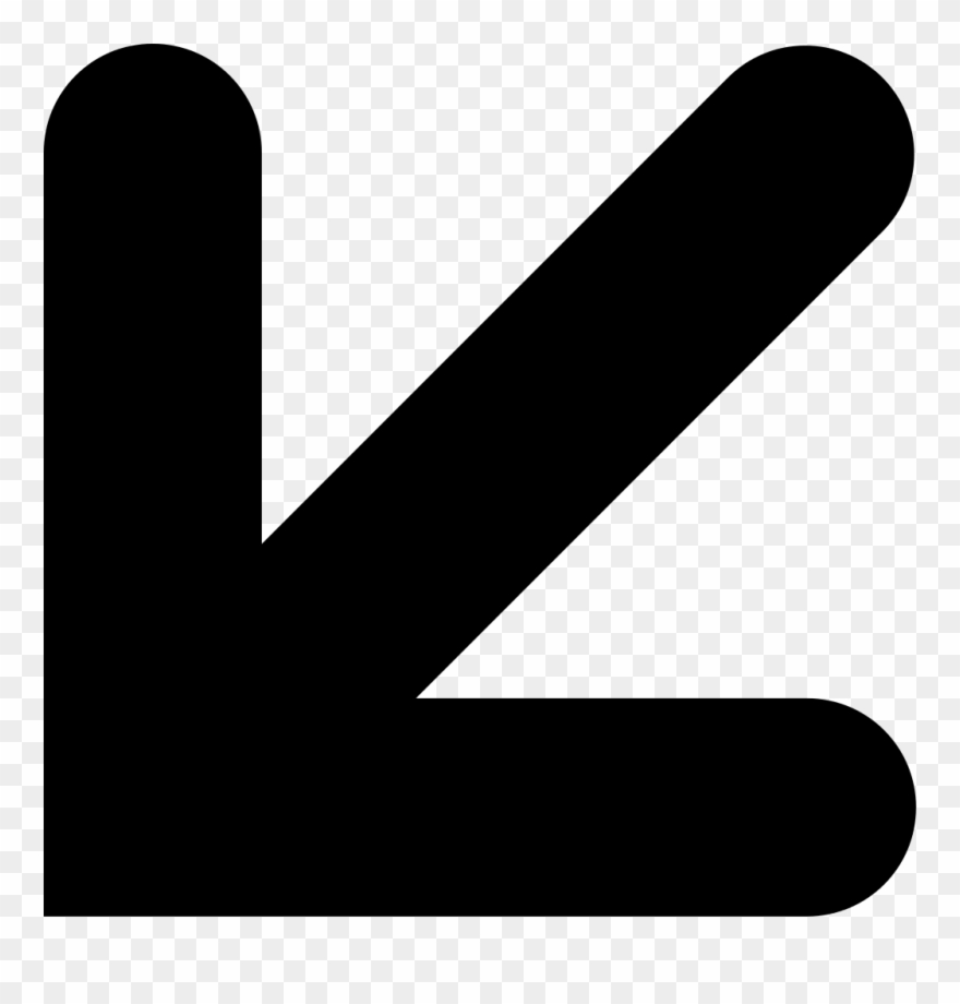 Simpleicons Interface Arrow Pointing Down Left - Black Arrow Pointing Down To The Left Clipart