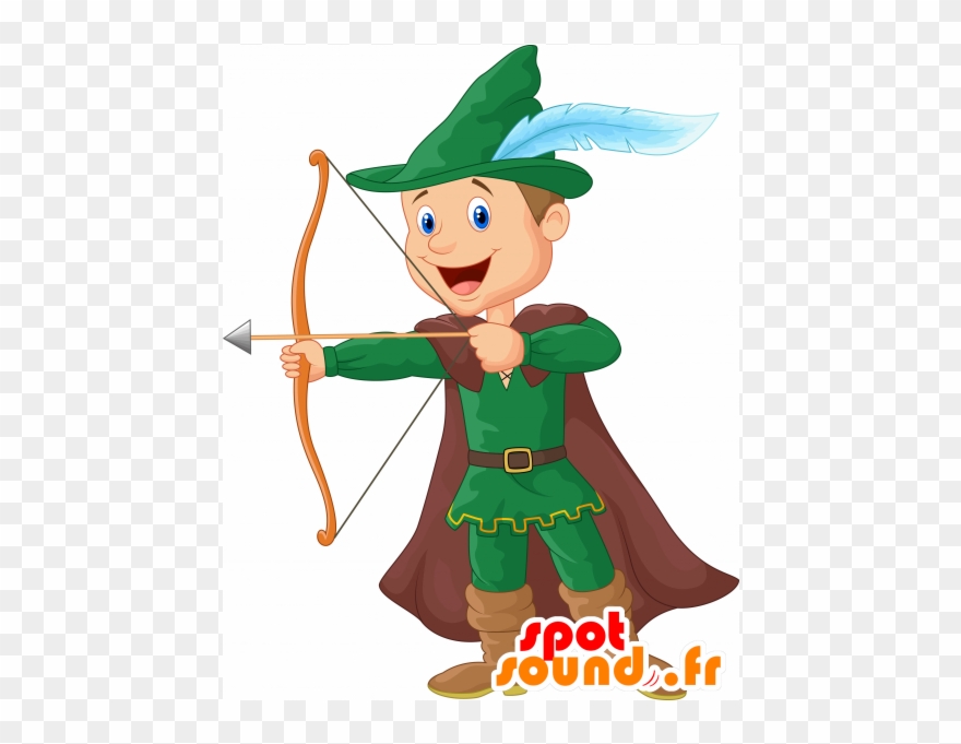 Mascot Of Robin Hood, Dressed In Green And Brown - Robin Hood Png Clipart