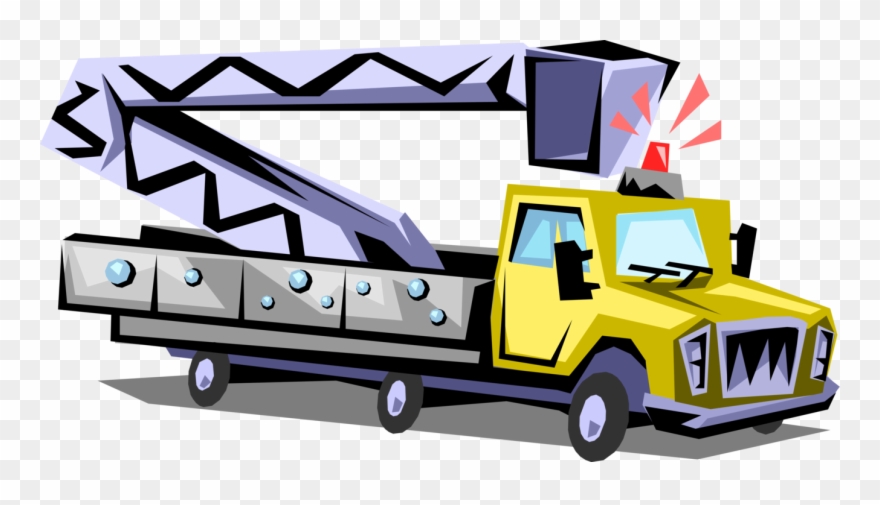 Vector Illustration Of Heavy Machinery Construction - Transport Clipart