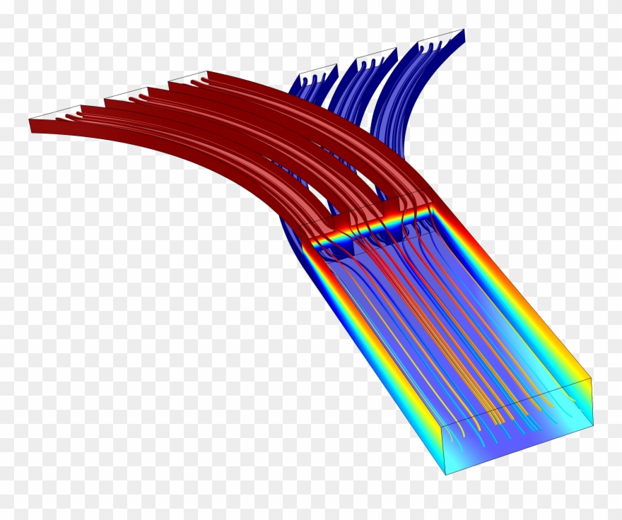 0 Microfluidics Lamella Mixer - Comsol Microfluidics Clipart