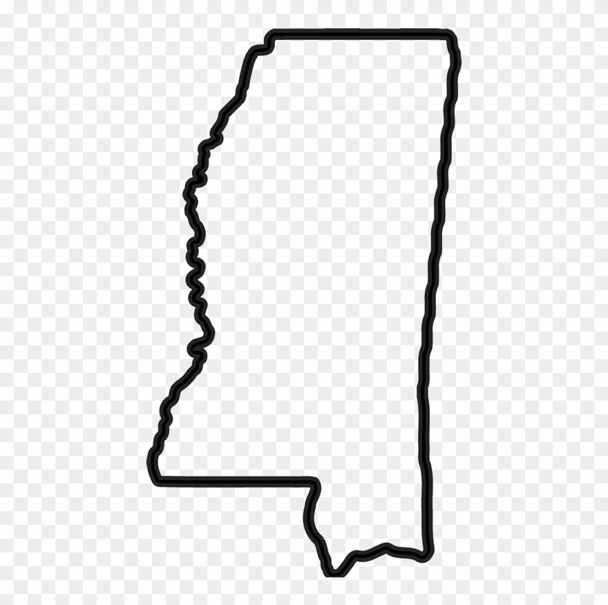 Mississippi Outline Rubber Stamp State Rubber Stamps - Transparent Mississippi Outline Clipart