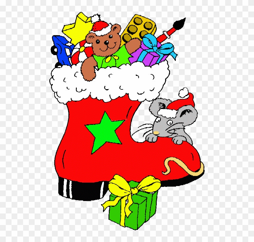 Gif Noël - Chaussette De Noel Dessin Couleur Clipart
