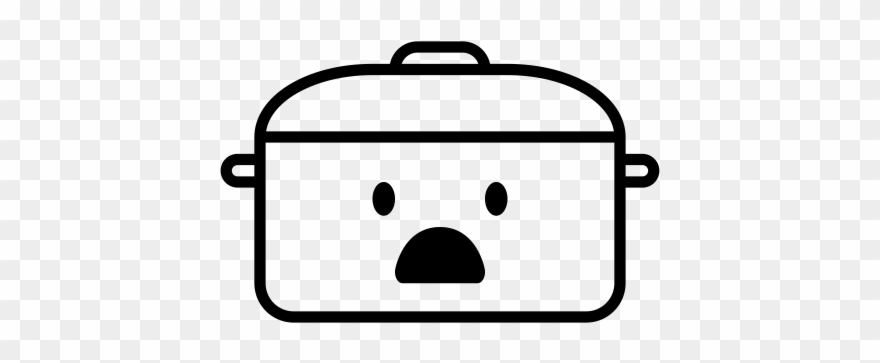 Cooking Pot Rubber Stamp - Cooking Clipart