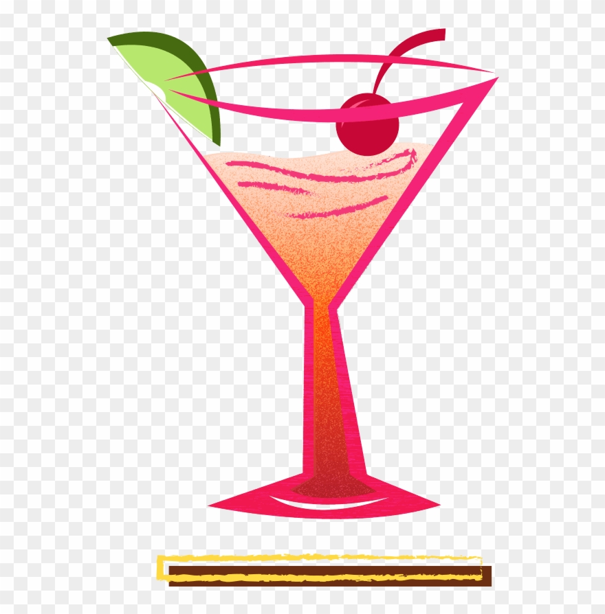 Illustration Of A Cuban Daquirí - Martini Glass Clipart