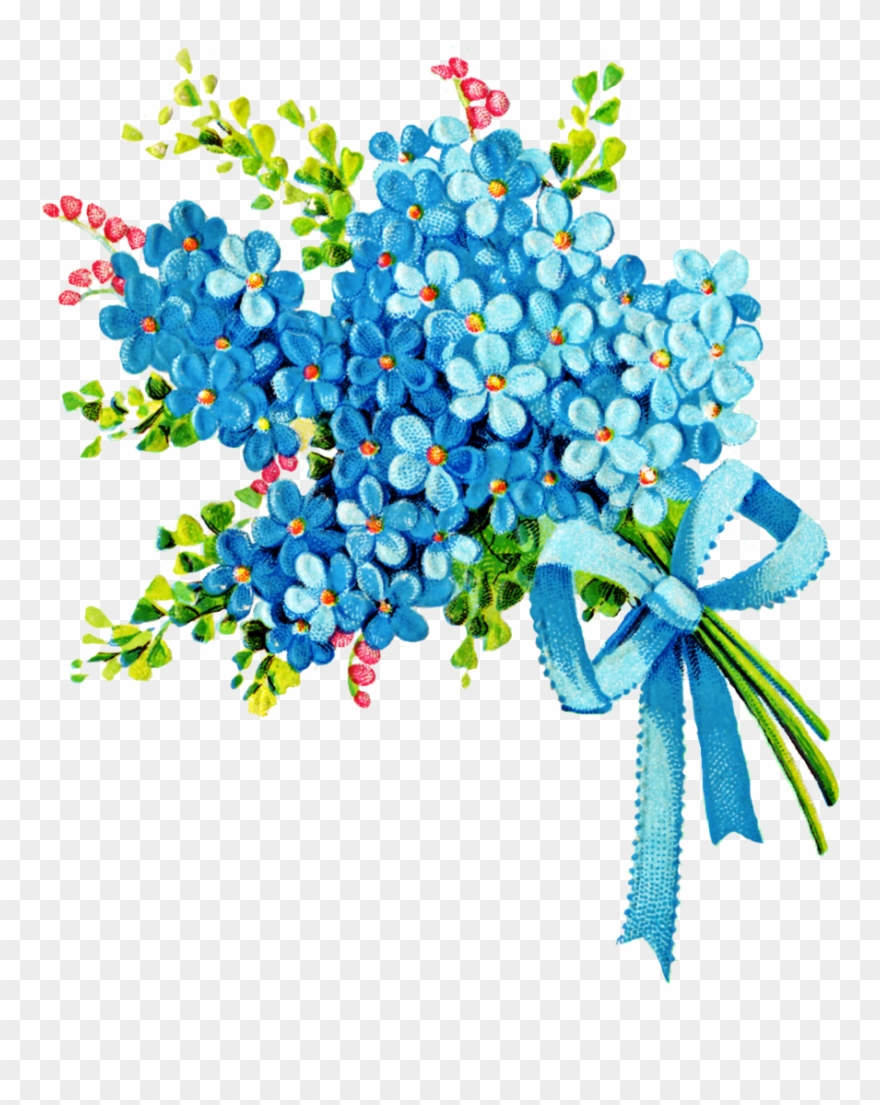The Fresh Pastel Colors Harken The Begining Of This - Forget Me Not Png Clipart