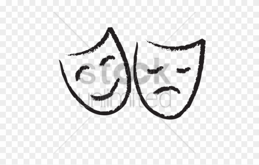 Mask Clipart Sad - Happy Mask And Sad Mask - Png Download