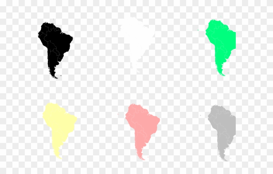 America Clipart Small - Continent Of South America Shower Curtain - Png Download