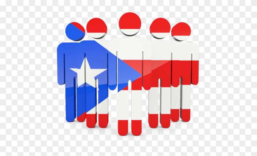 Puerto Rico Flag Clipart Png - Puerto Rican Flag With People Transparent Png