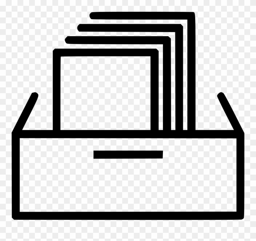 File Cabinet Drawer Paper Documents Comments - Filing Icon Png Clipart
