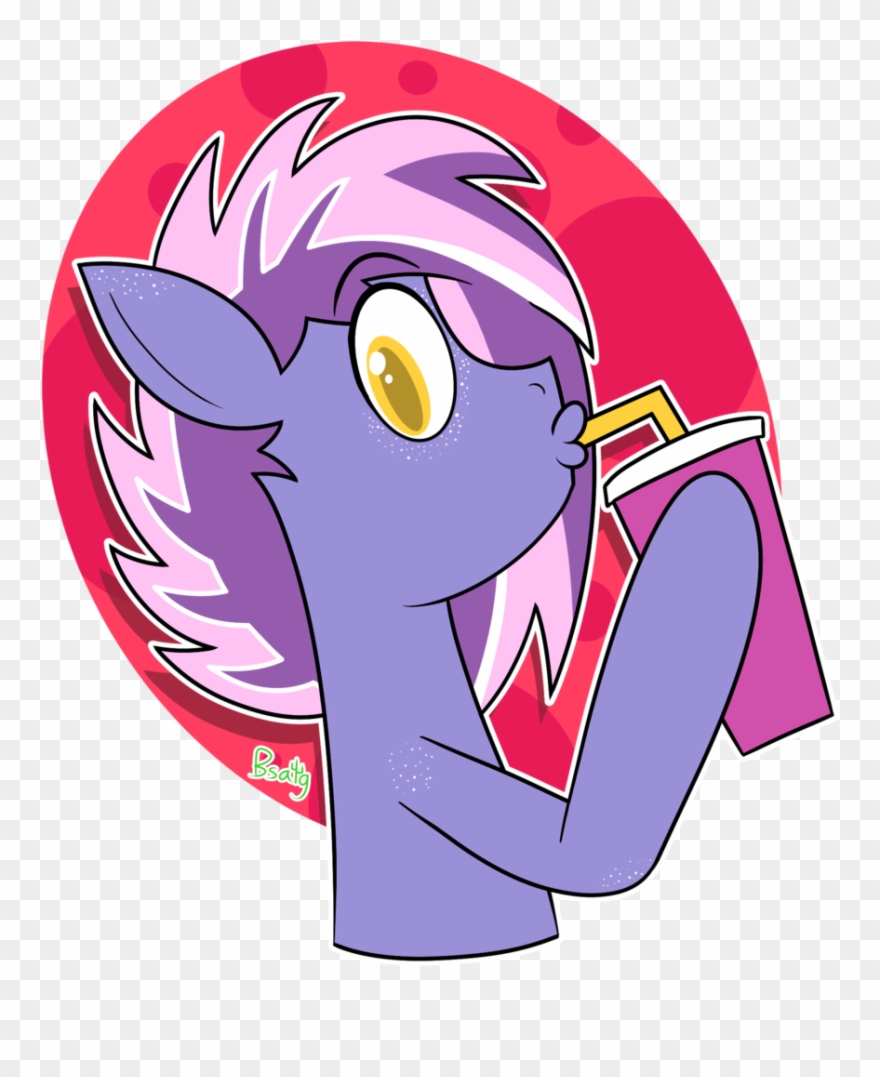 Bsalg93, Cup, Drinking, Earth Pony, Looking At You, - Cartoon Clipart
