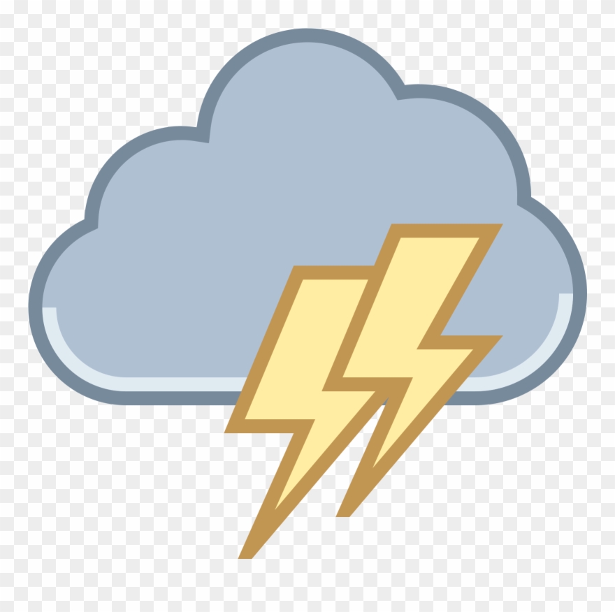 Lightning Icon Png Download - Cloud With Lightning Icon Png Clipart