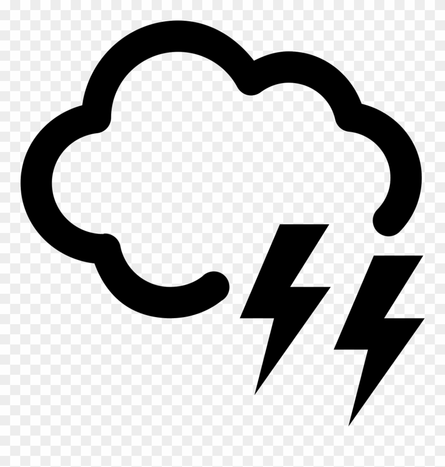Cloud Lightning Icon - Icon For Bad Weather Clipart