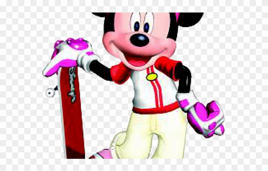 Skateboarding Clipart Minnie Mouse - Disney Sport - Png Download