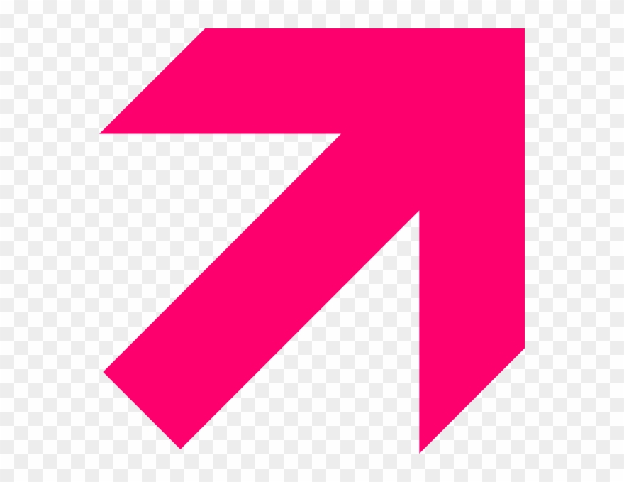 Hot Pink Arrow Clip Art At Clker - Pink Arrow Transparent Background - Png Download